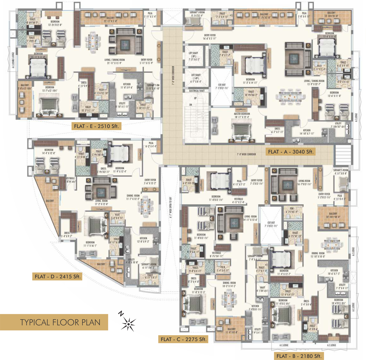 Mangalagiri One Apartments Floorplan